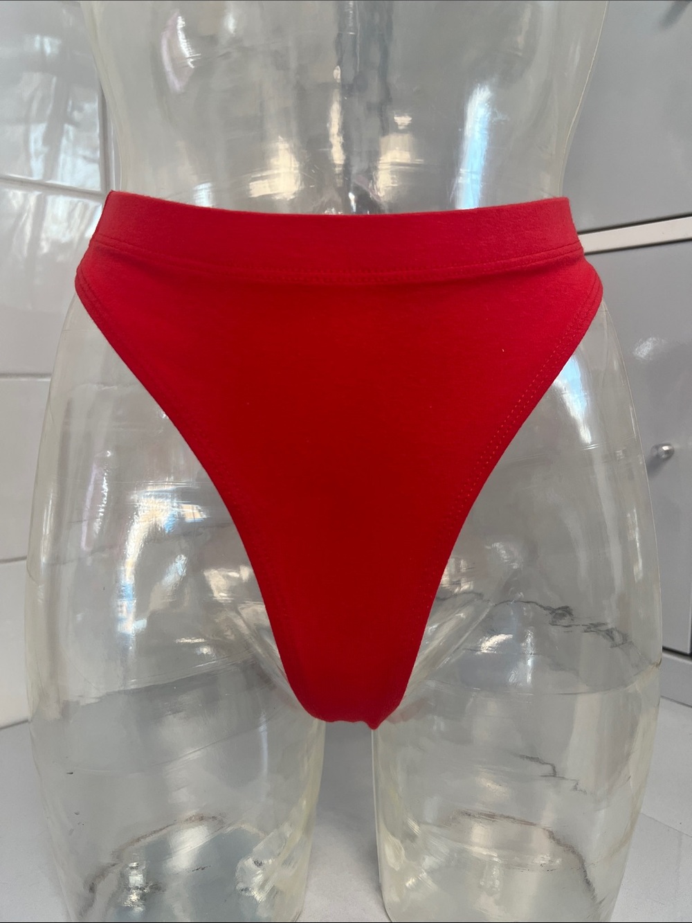 80s 90s Aerobics T-Back Half Leotard Thong M NWOT - Picture 7 of 11